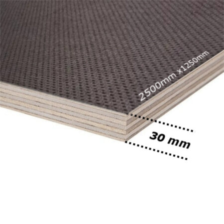 Protiskluzová překližka bříza 250 × 125 cm, tloušťka 30 mm, vzor rýže