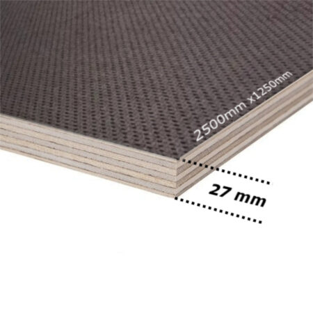 Protiskluzová překližka bříza 250 × 125 cm, tloušťka 27 mm, vzor rýže