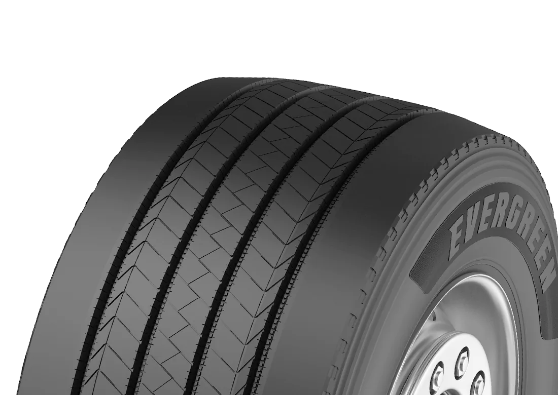 Běhoun pneumatiky Evergreen LineRoute ETL25 – detail zešikma